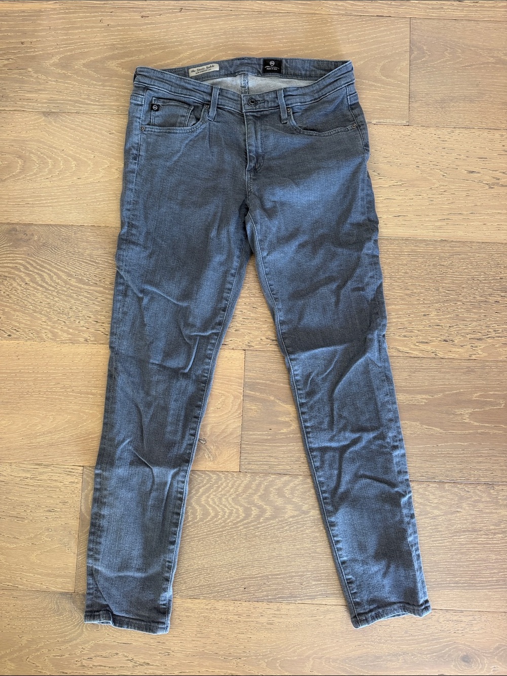 Agolde Slim Skinny Jeans in Faded Gray